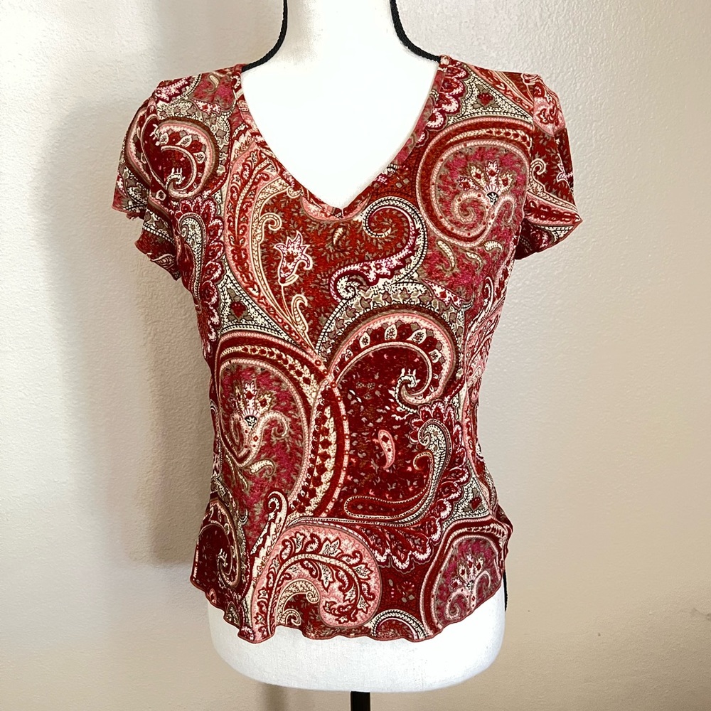 Paisley print top